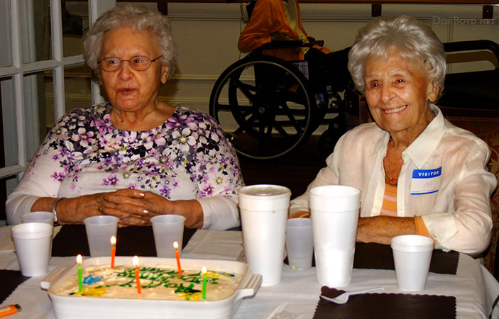 March 2015 - Aunt Thelma and Esther at her 94th birthday luncheon in St. Petersburg