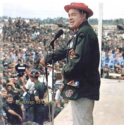 Bob Hope entertaining our troops during war after war after war