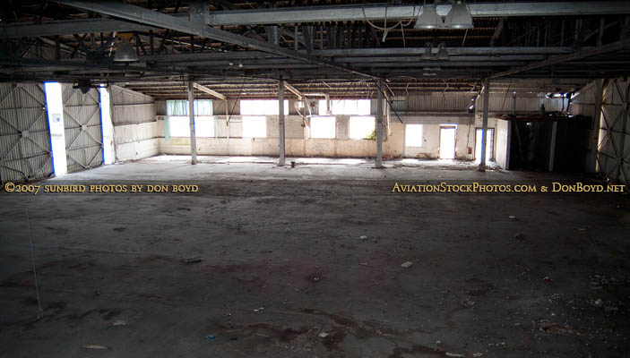 June 2007 - the interior of the historic Naval Reserve Air Base hangar shortly before the Aviation Department demolished it