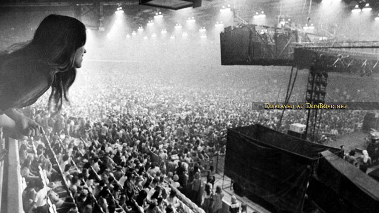 1970s and 80s - the interior of the Hollywood Sportatorium during a concert