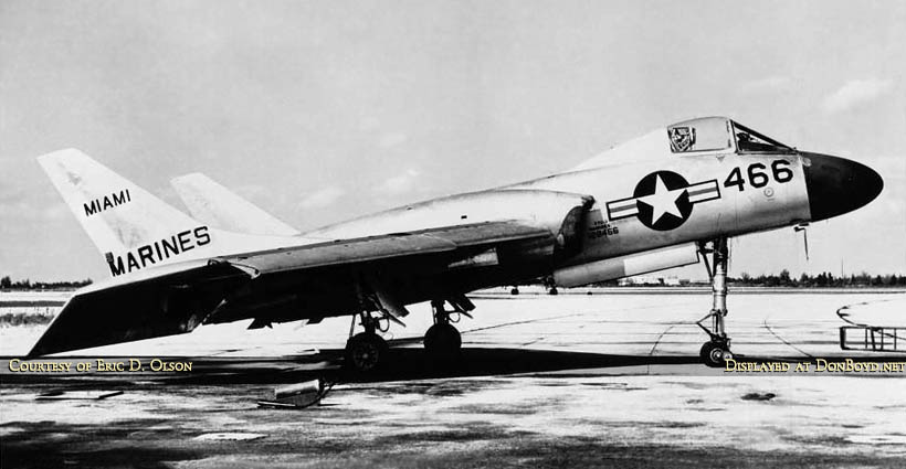 1950s - Marine Corps F7U-1 Cutlass #128466 on the ramp at Marine Corps Air Station Miami