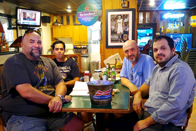 August 2016 - Vic Lopez, Steven Marquez, Kev Cook and Daniel Morales at Brysons Irish Pub