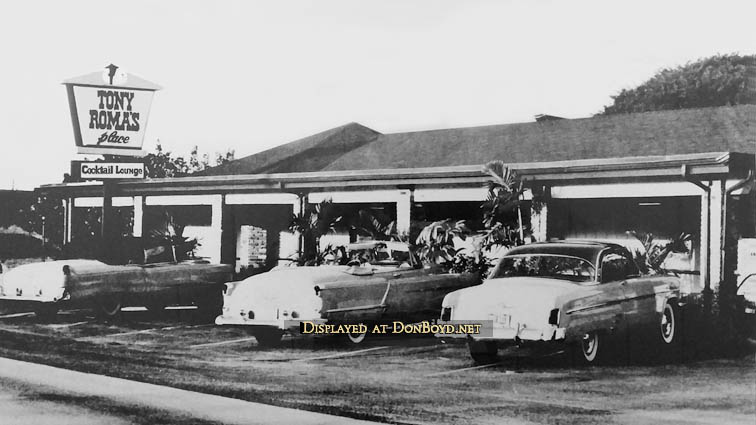 Tony Romas Place - the first one on Biscayne Boulevard in North Miami, Florida