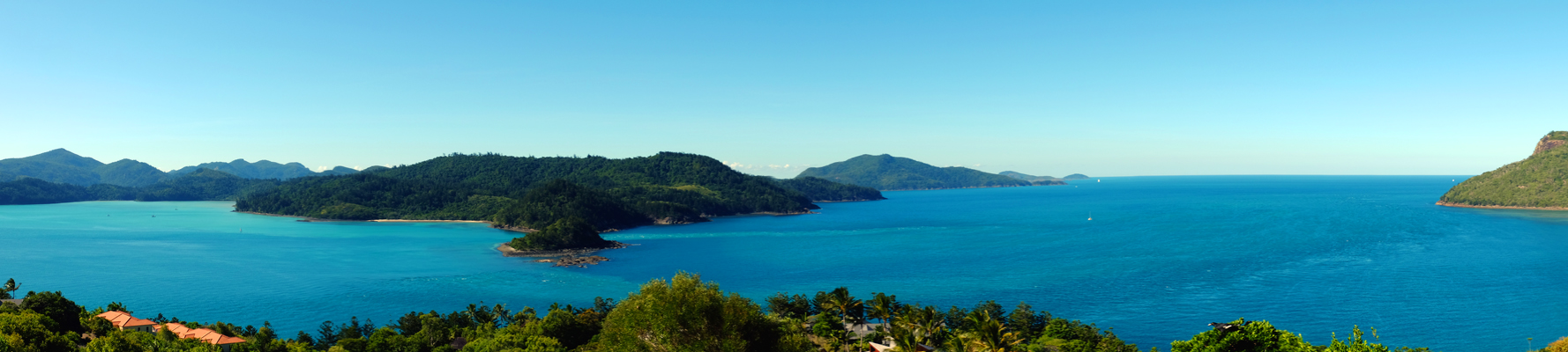 Panorama from Whitsunday Island, Australia.