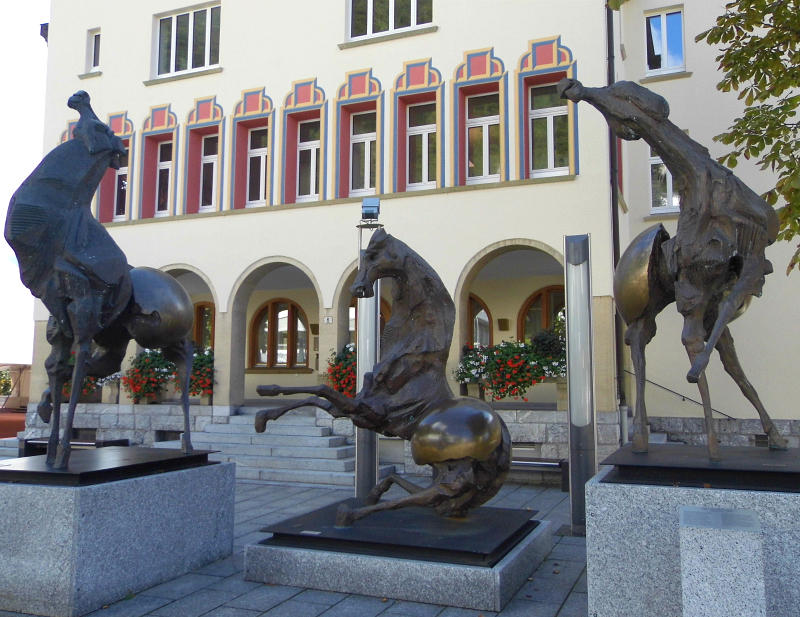 Three Bronze Horses