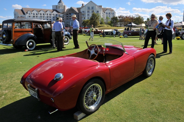 1955 Siata 300BC Sport Spider by Bertone, Bill Lightfoot, Vienna, VA, at St. Michaels Concours dElegance in Maryland (4910)