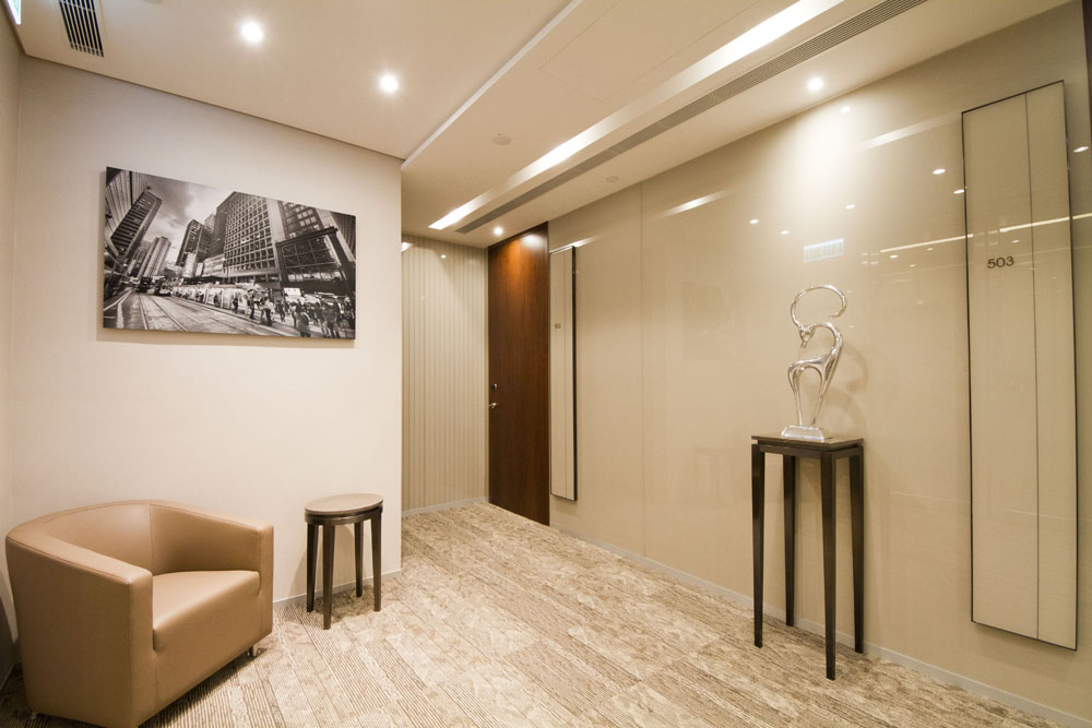 Work featured in high end office space as part of the interior design