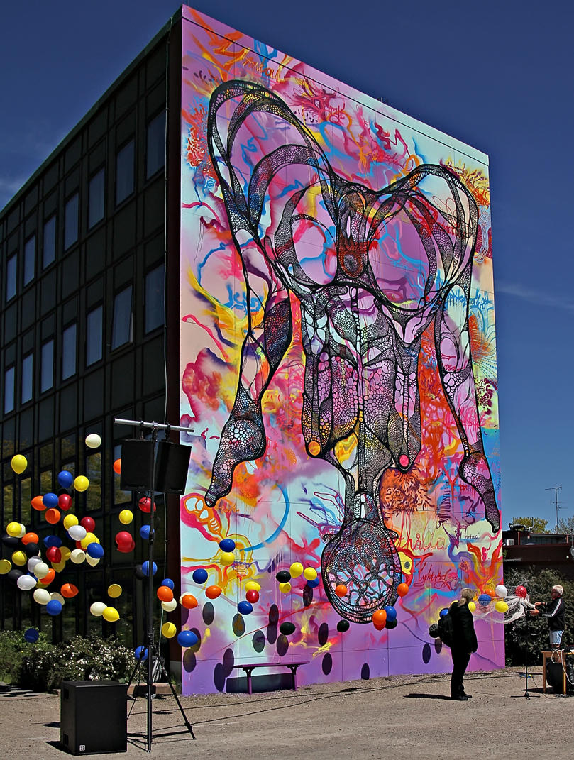 Invigning av en officiell graffitimlning i Ystad (konstnr: Falkholt)