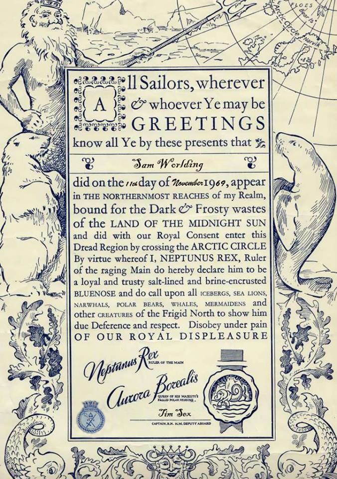 Blue nose certificate 