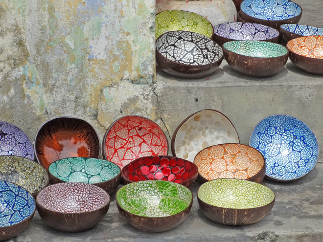 Colorful bowls for sale - Old Town, Hoi An, Vietnam