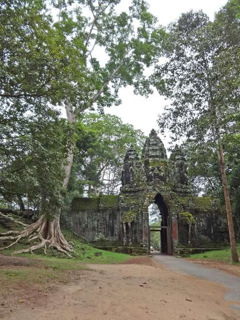 The north gate entrance to Angkor Thom - on our way to Preah Khan - Siem Reap Province, Cambodia