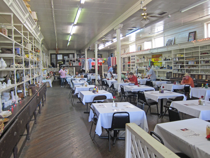 Inside the Old Country Store Restaurant (Mr. Ds) on Highway 61 in Lorman, southern Mississippi - we ate lunch here