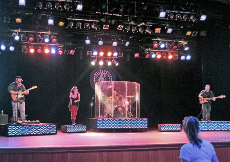 Country music singer Holland Marie and her band at the Wildhorse Saloon in Nashville, Tennessee