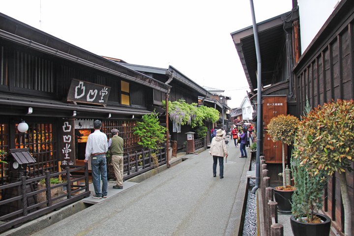 Sake store and brewery (left) we visited in Old Town in Takayama