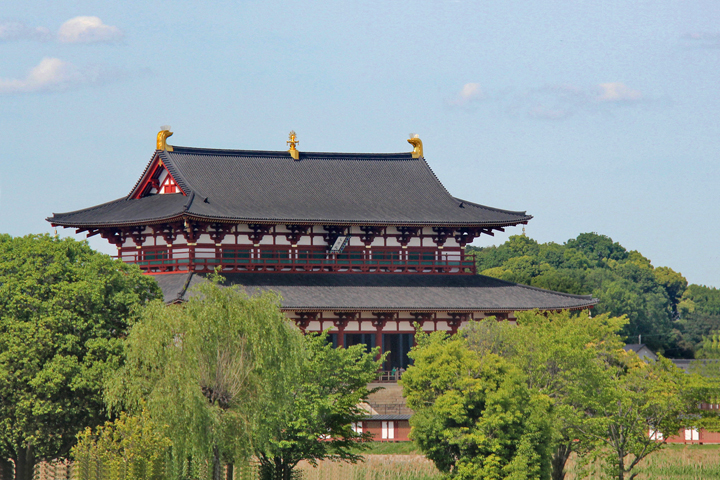 Close-up of a rural office building - seen while traveling by train from Nara back to Kyoto