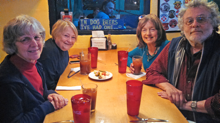 Left to right: Renee, Mary Louis, Judy and Richard at A-Js Dockside Restaurant - Tybee Island