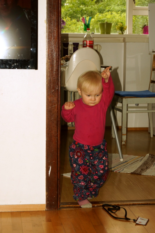 Ugla með spjaldið hans afa.