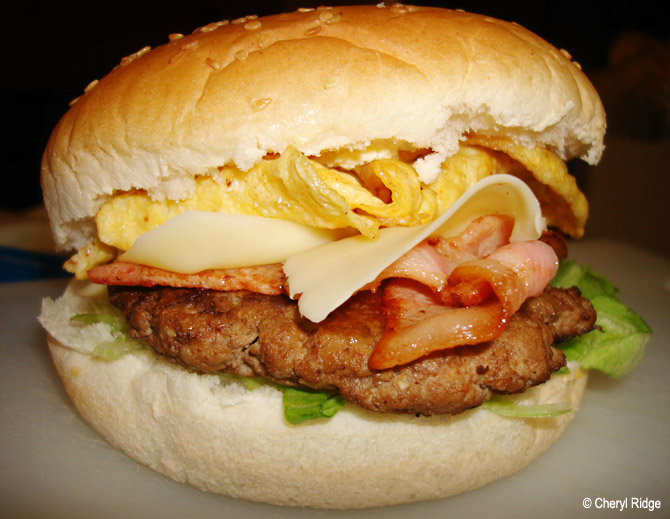 homemade hamburger
