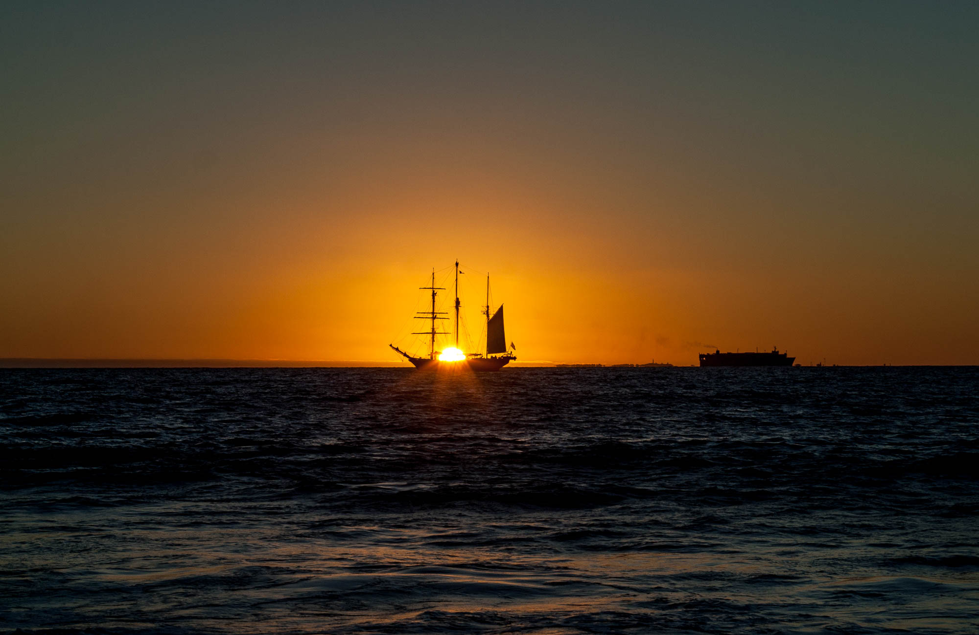 Sunset Anchorage. Cottesloe, Australia 