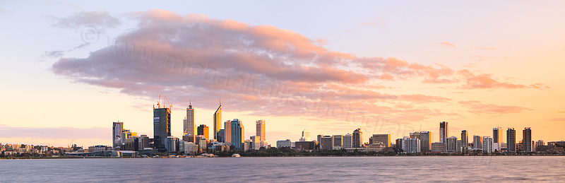 Perth and the Swan River at Sunrise, 23rd August 2011