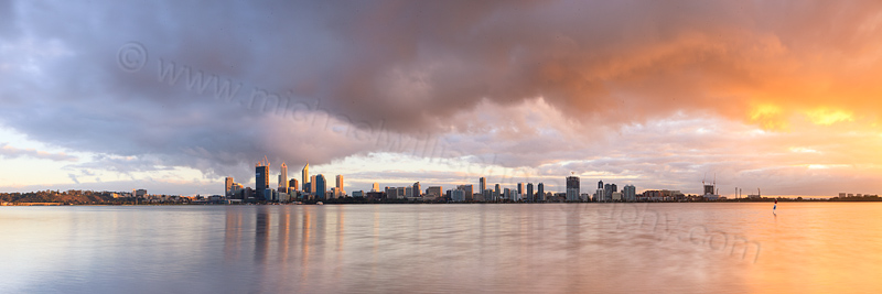 Perth and the Swan River at Sunrise, 5th September 2011