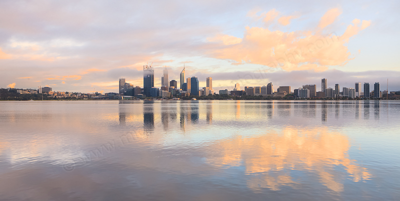 Perth and the Swan River at Sunrise, 27th October 2011