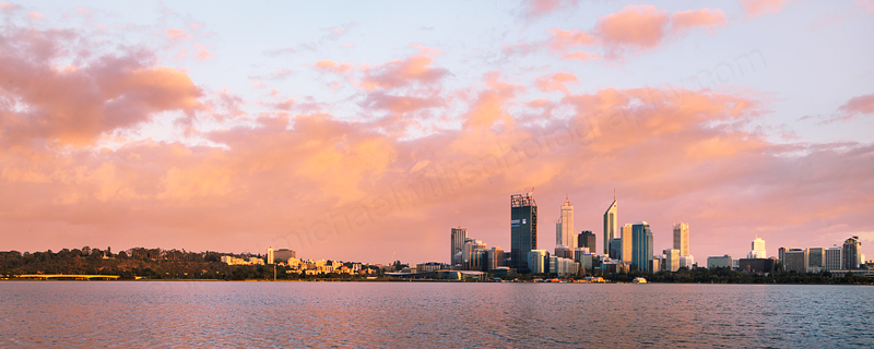 Perth and the Swan River at Sunrise, 9th November 2011