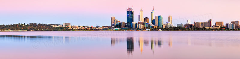 Perth and the Swan River at Sunrise, 19th November 2011