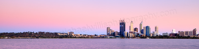 Perth and the Swan River at Sunrise, 2nd December 2011