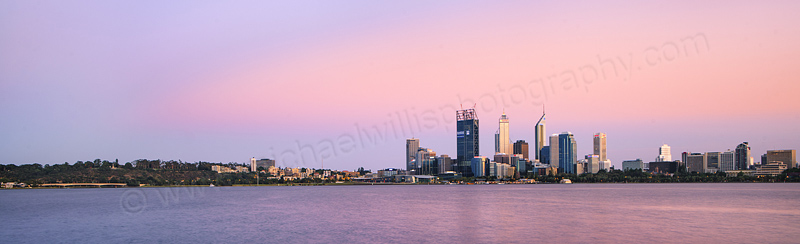 Perth and the Swan River at Sunrise, 3rd January 2012