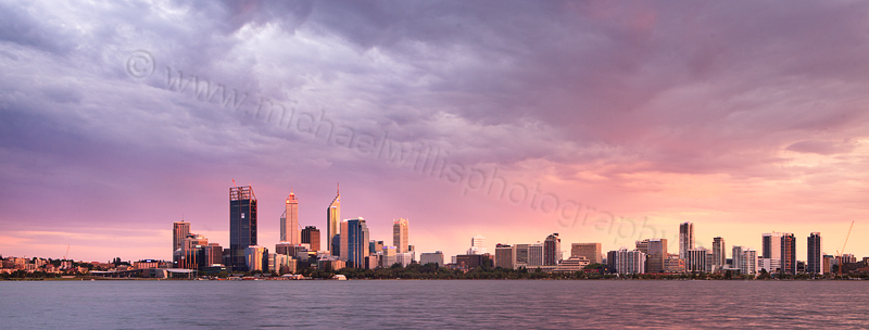 Perth and the Swan River at Sunrise, 28th January 2012