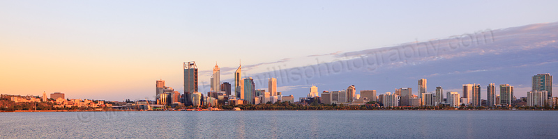 Perth and the Swan River at Sunrise, 11th January 2013