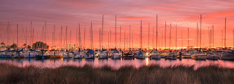 South of Perth Yacht Club at Sunrise, 15th July 2013