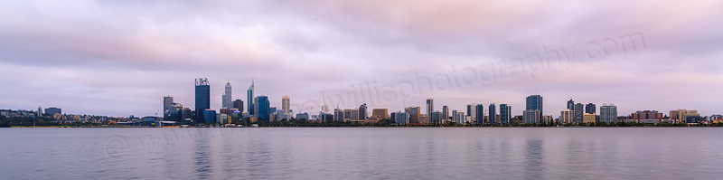 Perth and the Swan River at Sunrise, 31st December 2013