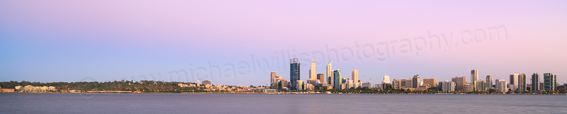 Perth and the Swan River at Sunrise, 3rd February 2014