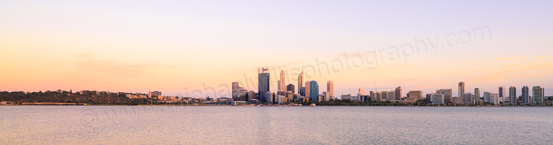 Perth and the Swan River at Sunrise, 11th February 2014