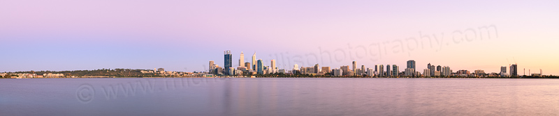 Perth and the Swan River at Sunrise, 14th February 2014