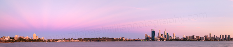 Perth and the Swan River at Sunrise, 7th March 2014