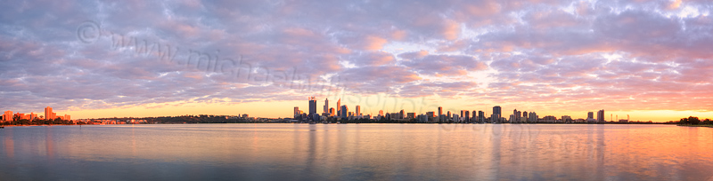 Perth and the Swan River at Sunrise, 30th April 2014