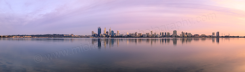 Perth and the Swan River at Sunrise, 2nd May 2014