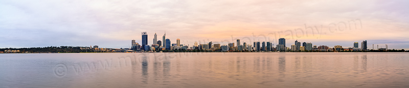 Perth and the Swan River at Sunrise, 5th May 2014