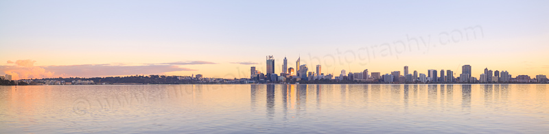 Perth and the Swan River at Sunrise, 11th May 2014