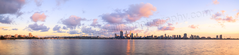 Perth and the Swan River at Sunrise, 16th May 2014