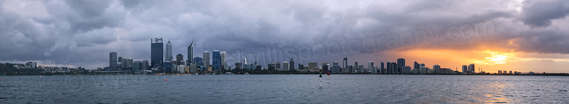 Perth and the Swan River at Sunrise, 24th May 2014