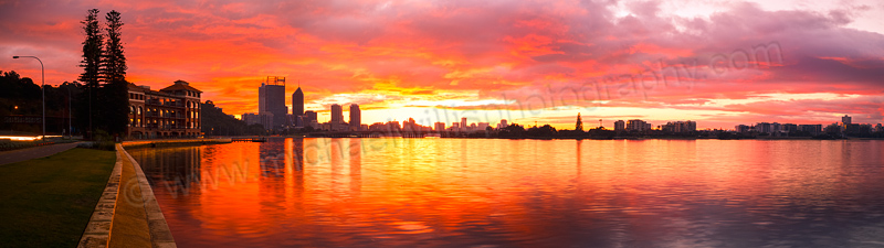 Perth City and the Old Swan Brewery at Sunrise, 3rd June 2014