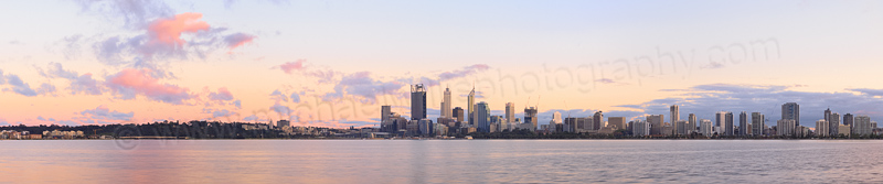 Perth and the Swan River at Sunrise, 26th September 2014