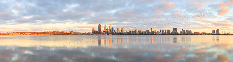 Perth and the Swan River at Sunrise, 11th October 2014