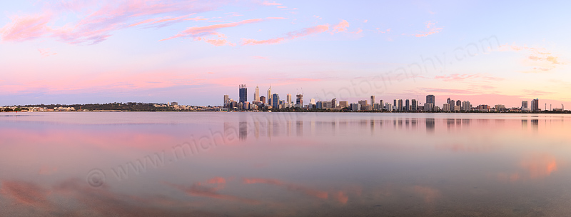Perth and the Swan River at Sunrise, 28th October 2014