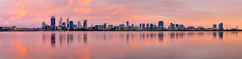 Perth and the Swan River at Sunrise, 3rd December 2014