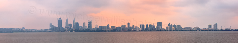 Perth and the Swan River at Sunrise, 8th December 2014